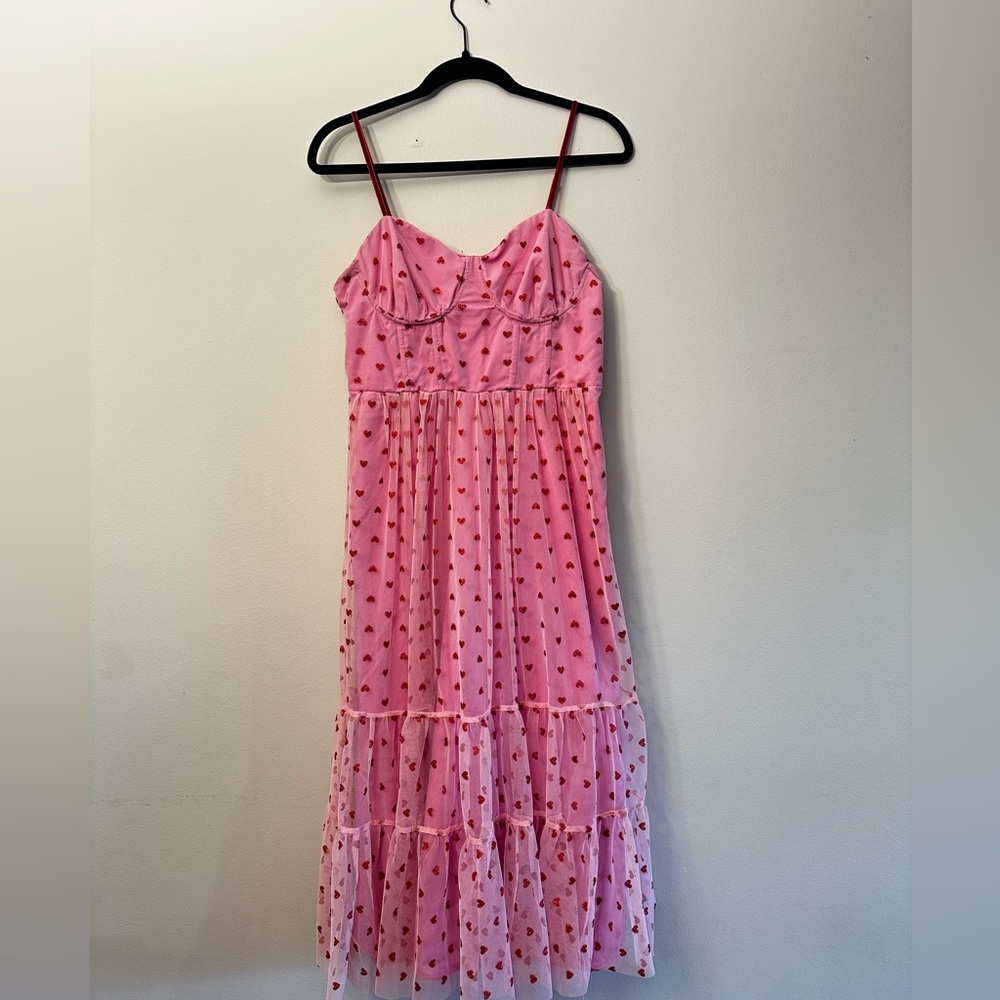 Pink Glitter Heart Dress